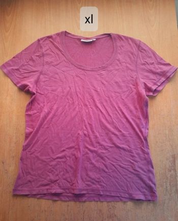 Tee-shirt manche courte femme taille xl yessica violet coton