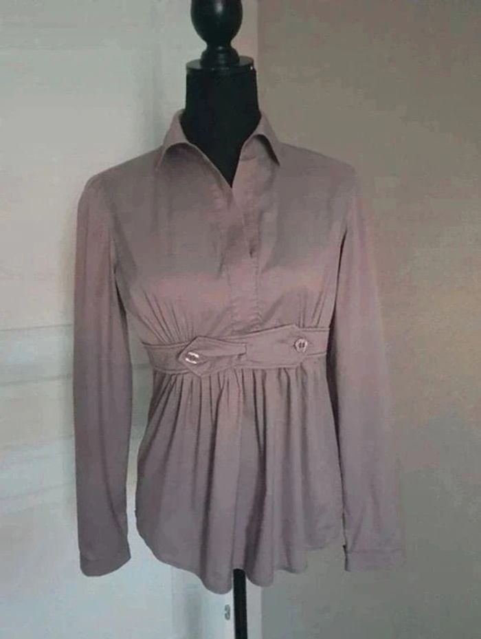 Chemise manches longues grise Esprit collection taille 36 - photo numéro 2