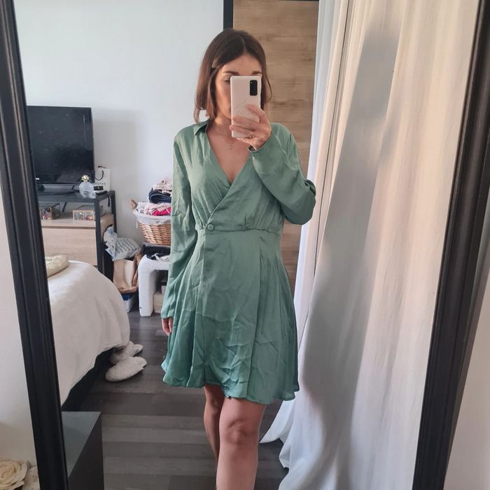 Robe portefeuille vert sauge 💚 - photo numéro 3