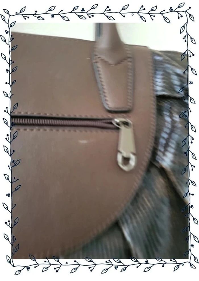 Petit sac à main marron original - photo numéro 7