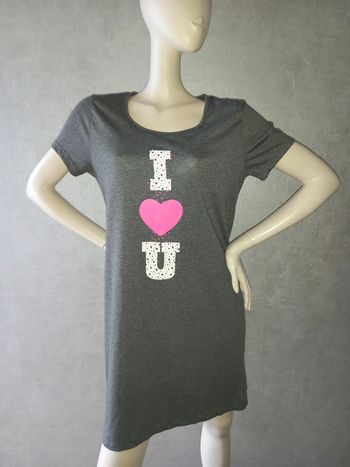 pyjama tee shirt long de nuit i love you bronzini taille 42
