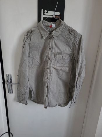 Chemise jeans gris