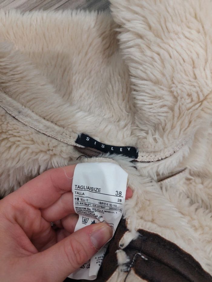 Manteau marron sisley femme taille38 - photo numéro 3