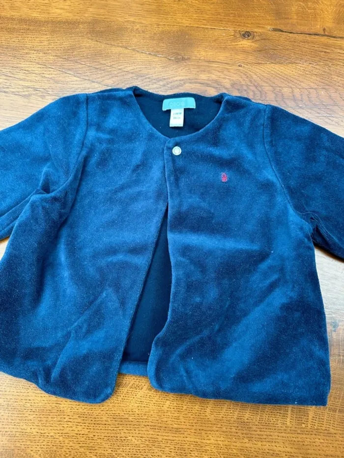 Gilet Obaibi polaire 23 mois 2 ans bleu marine - photo numéro 4