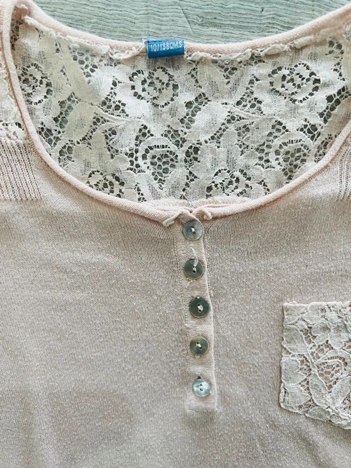 Lot tee shirts et pull - girly - fille 10 ans - photo numéro 6