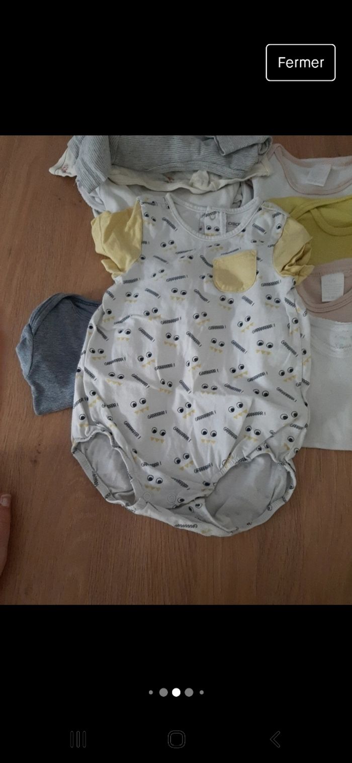 Lot de 12 bodys manches courtes taille 12 mois - photo numéro 9