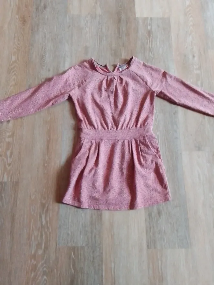Robe fille tao tape a l oeil 8 ans rose plutôt automne hiver - photo numéro 2