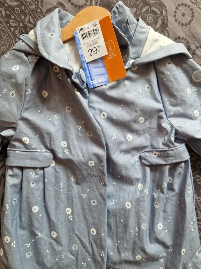 Imperméable ciré fille 3 ans Obaïbi neuf - photo numéro 3