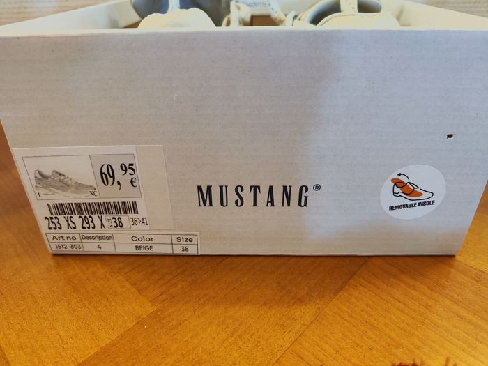 🎁neuf🎁Basket femme couleur crème taille 38Mustang 🎁 Envoye rapide aujourd'hui ou demain 🎁 - photo numéro 7