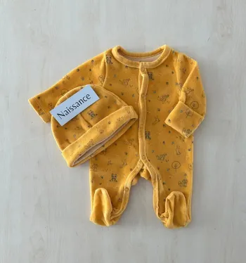 Pyjama et bonnet naissance 50 cm