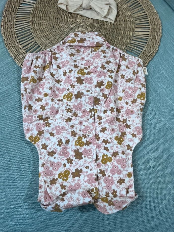 Barboteuse et bandeau taille 3 mois - photo numéro 4
