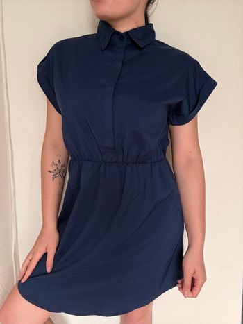 Robe chemise bleu marine M – chic fluide été