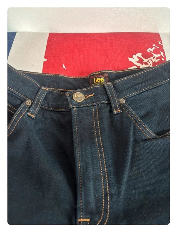 Jeans Lee style vintage bleu foncée taille 40  patte large - photo numéro 5