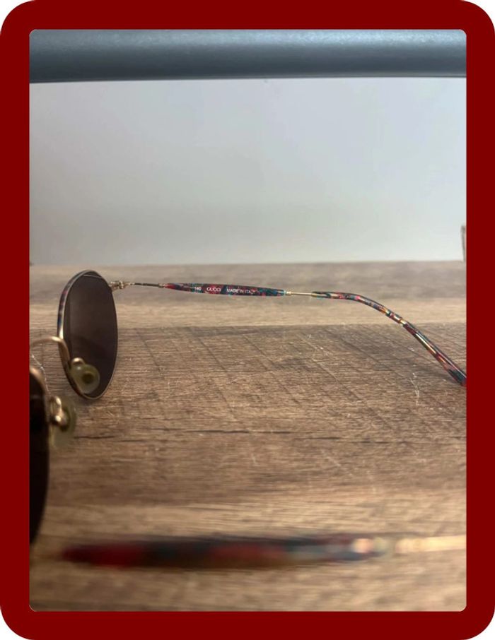 Lunette de soleil Gucci verre rond taille unique - photo numéro 3