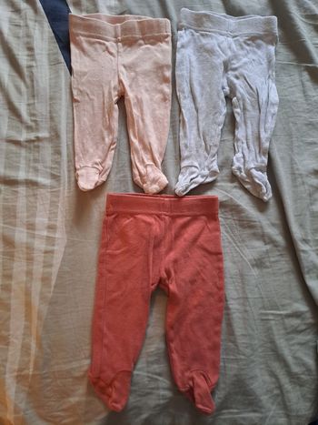 Lot de 3 pantalons avec pieds
