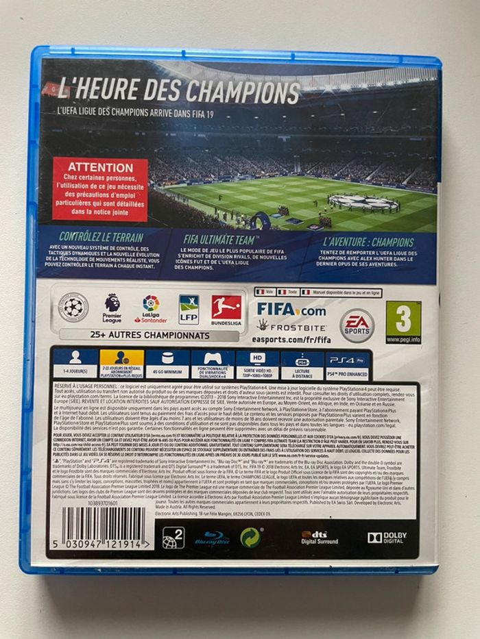 Jeu fifa 19 PS4 - photo numéro 2