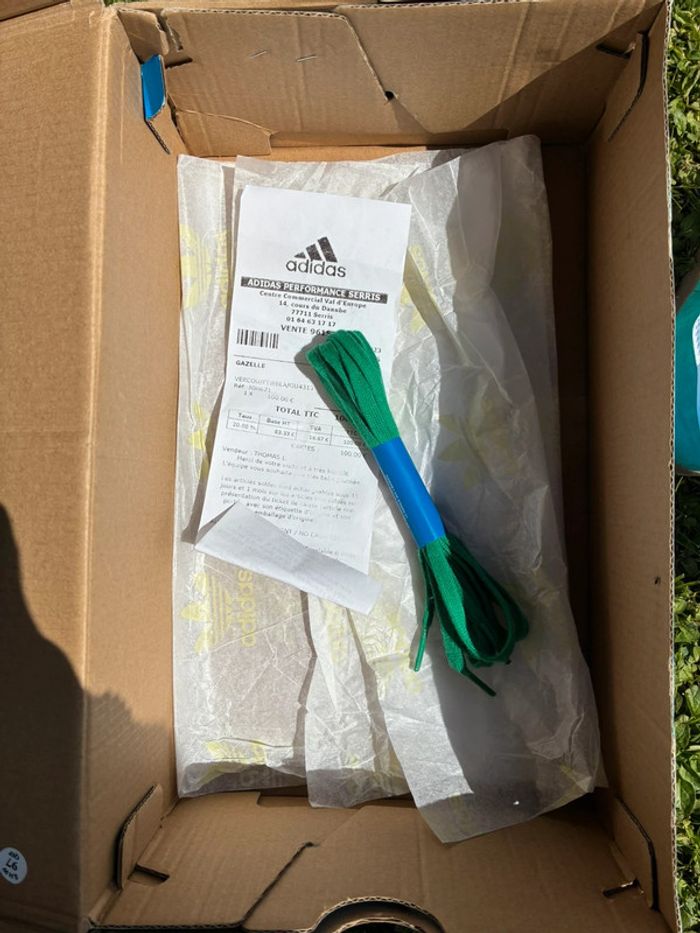 Baskets adidas gazelle verte pointure 43 très bon état avec boîte - photo numéro 12