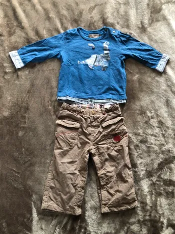Ensemble t-shirt ml et pantalon 12 mois