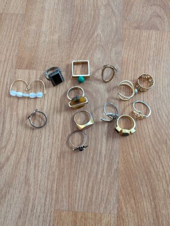 Lot de 12 grosses bagues