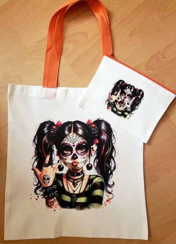 Totebag et pochette assortie