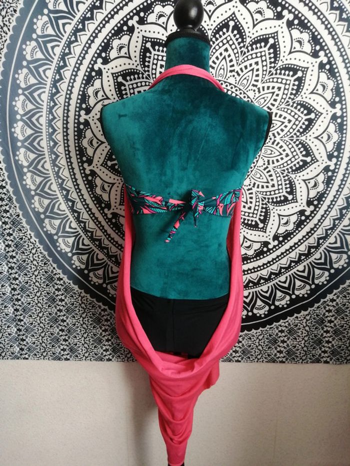 Robe de plage rose fluide Tissaia – Style paréo, taille unique, été / vacances - photo numéro 6