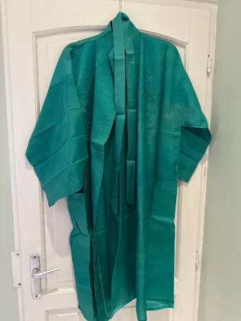 Kimono vert foncé soie Vietnam