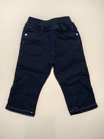 jean bleu marine taille élastiquée okaidi garcon 6 ans