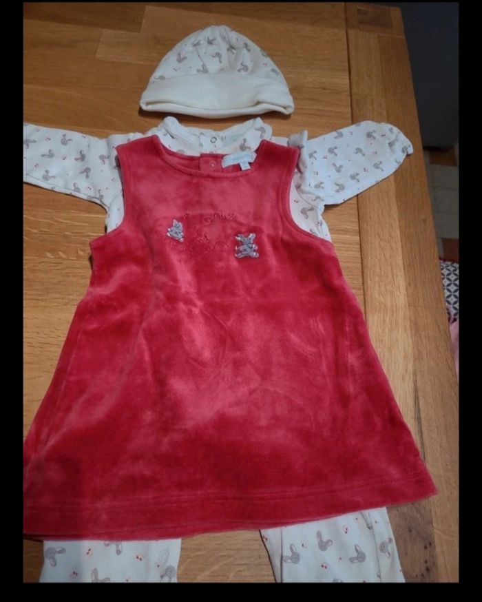 Ensemble fille robe v elour