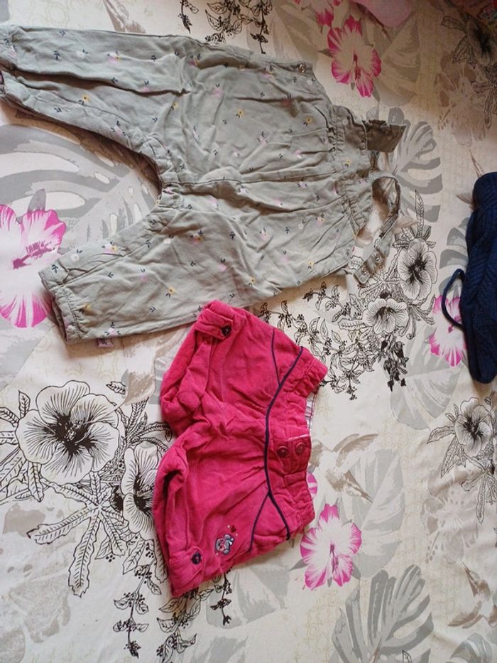 Salopette + short 6 mois
