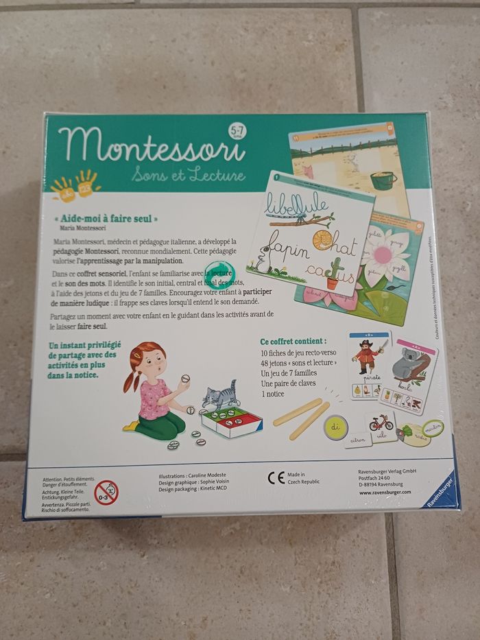 Jeu de société neuf montessori sons et lecture filmé ravensburger - photo numéro 2