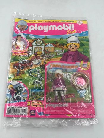 Magazine Playmobil Pink + figurine Emma la cavalière en édition limitée neuf