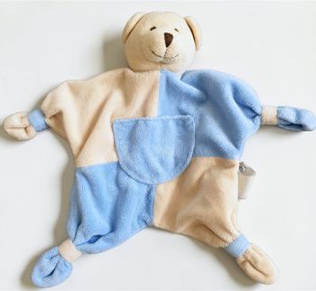 Doudou plat ours bleu CMP