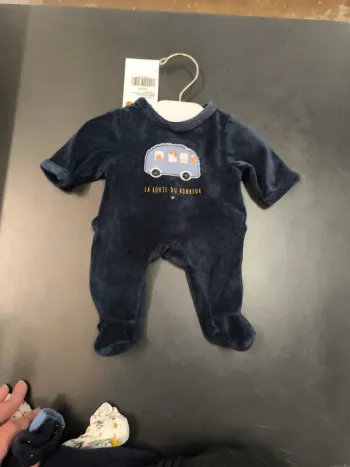 234596 pyjama bleu-marine garçon prématuré