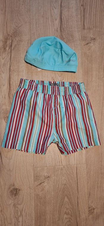 Lot maillot et bonnet de bain 12mois TBE