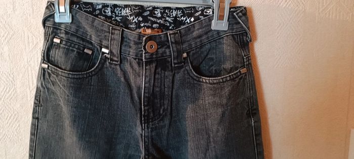 Jeans délavé gris fille 10 ans - photo numéro 3