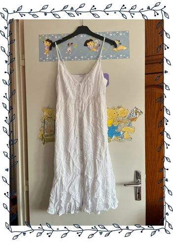 Robe blanche à bretelles, taille 36, marque Pimkie