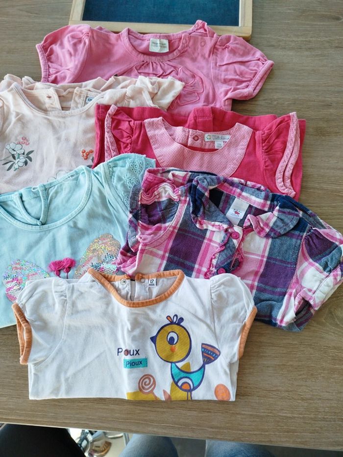 T-shirts fille manches courtes 12mois - photo numéro 3