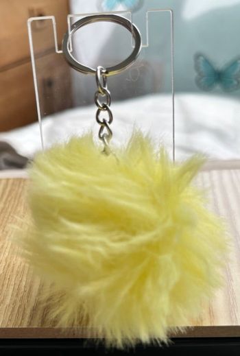Porte clé pompon fourrure
