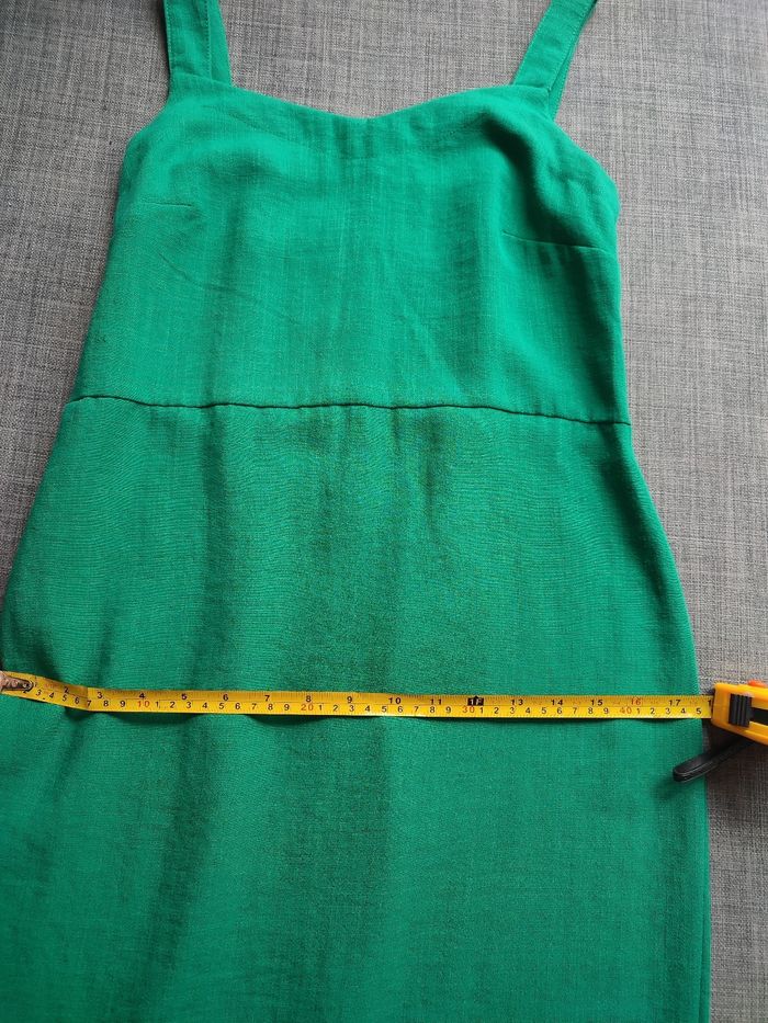Robe en lin verte taille 36 - photo numéro 5