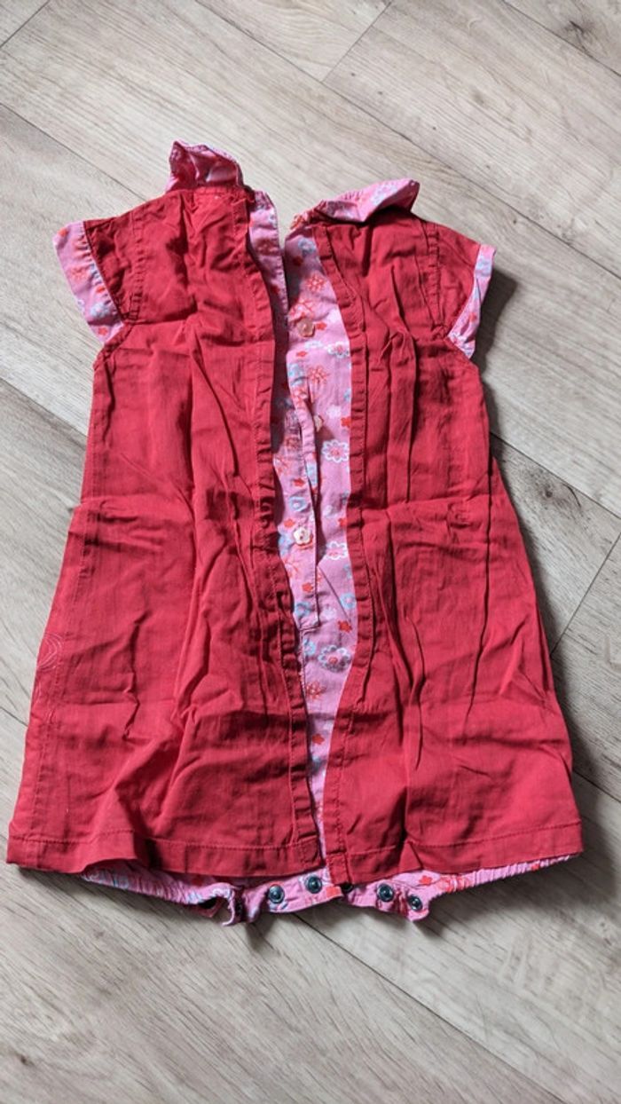 Combi-short effet robe rouge 18 Mois - photo numéro 7