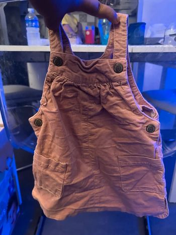Robe rose clair bébé fille en daim