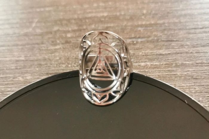 Bague femme motifs trinité ajustable