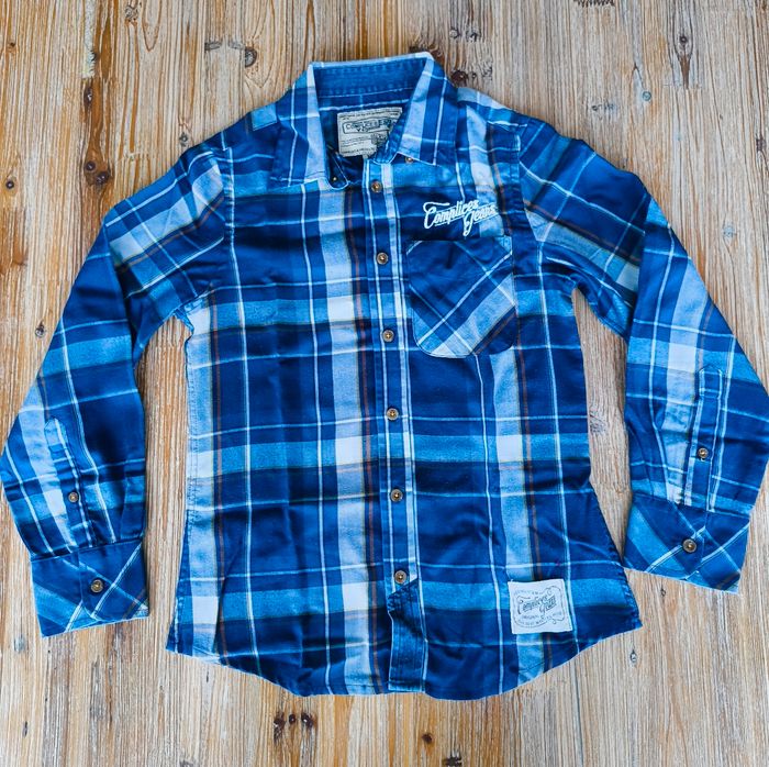 Chemise Garçon Complices Jeans 10 ans Carreaux Bleus / Bûcheron Vintage - photo numéro 2