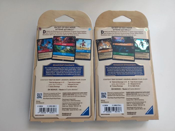 Disney Lorcana Lot 2 decks de démarrage Chapitre 3 - Vaiana et Picsou + Pongo et Peter Pan - photo numéro 2
