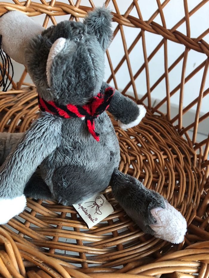 Peluche loup long leg les petites marie - photo numéro 3