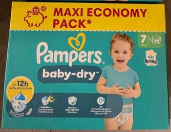 Couches Pampers baby dry taille 7