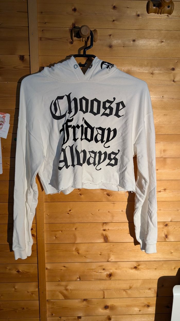 Sweat crop top lettrage