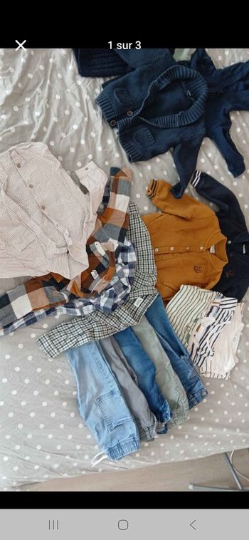 Lots vêtements garçon 12mois