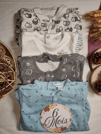 Lot 4 pyjama 6mois 