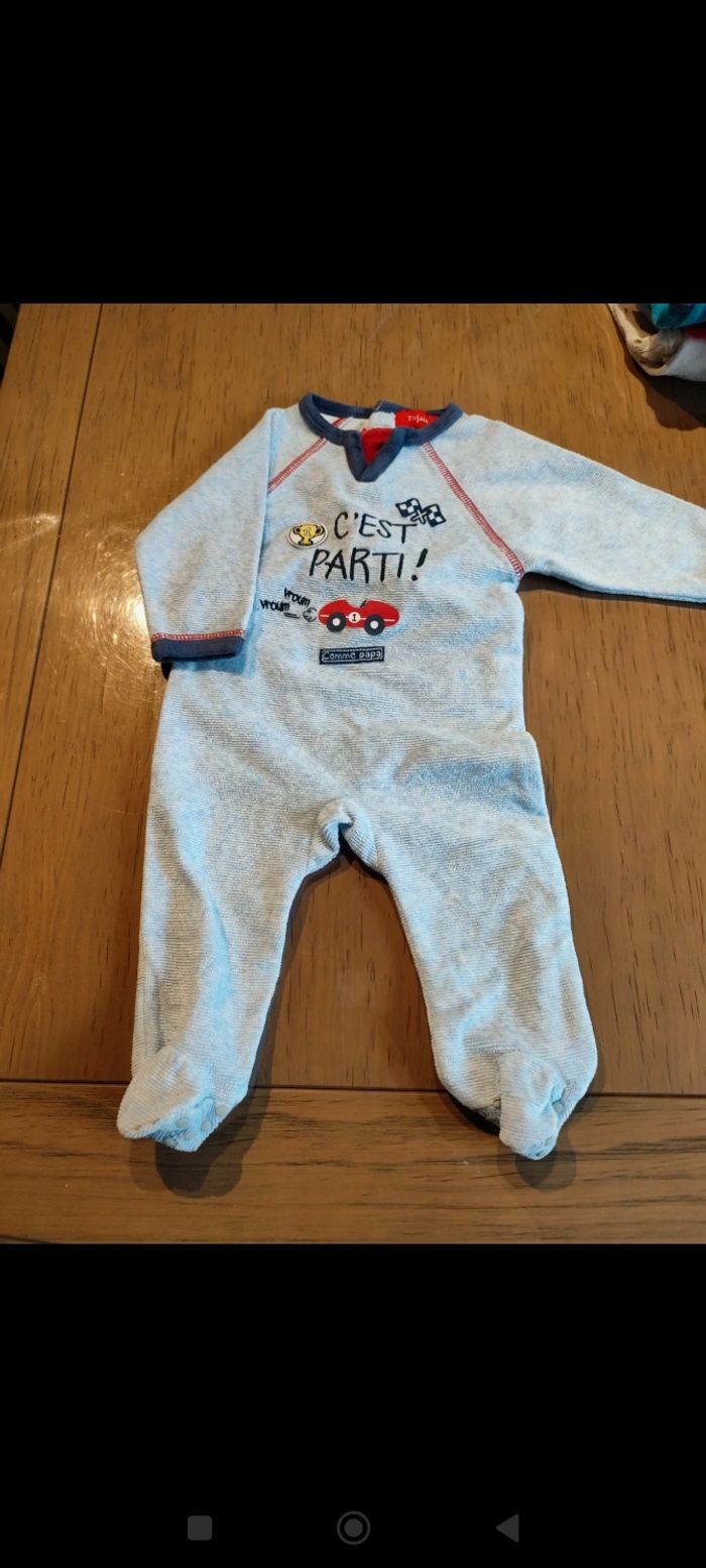 4 pyjamas garçon  en velours 3 mois - photo numéro 7